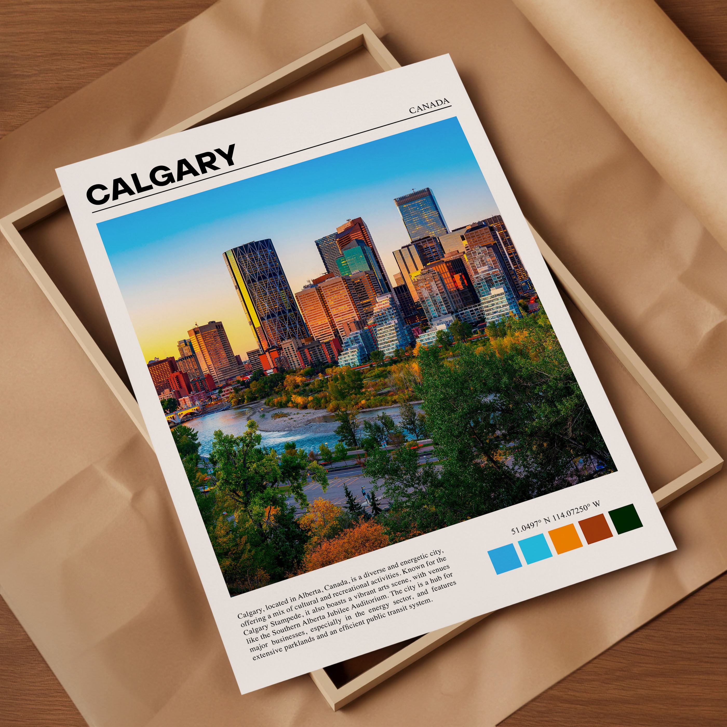 Calgary Print, Calgary Poster, Calgary Wall Art, Calgary Art Print