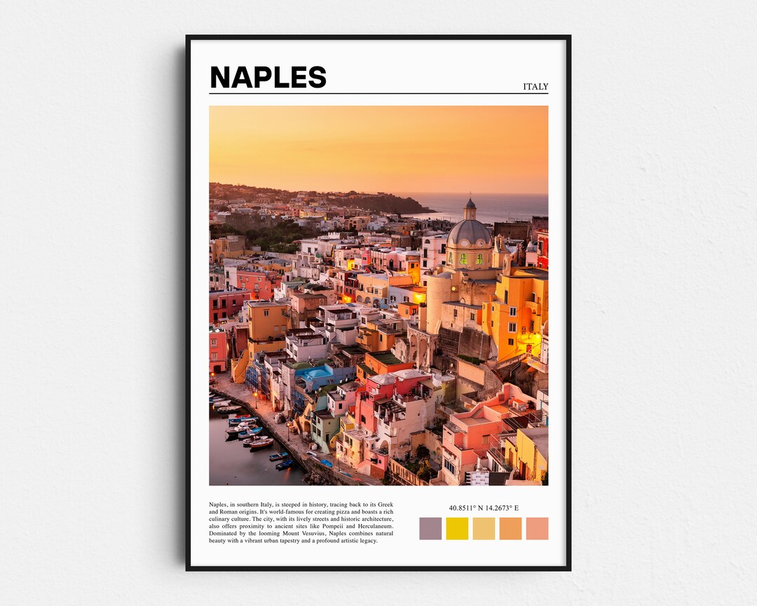Naples Print Naples Poster Naples Wall Art Naples Art Etsy
