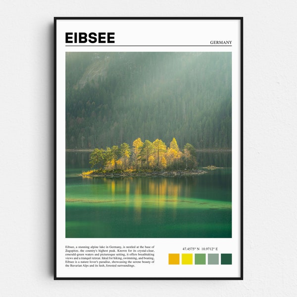 Eibsee Print, Lake, Eibsee Poster, Eibsee Wall Art, Eibsee Art Print, Eibsee Photo, Eibsee Photography, Eibsee Travel, Germany, Travel Gift