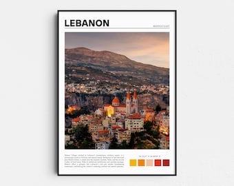 Impression du Liban, Art mural du Liban, Affiche du Liban, Photo du Liban, Impression d’affiche du Liban, Décoration murale du Liban, Village de Bsharri, Cadeau de voyage