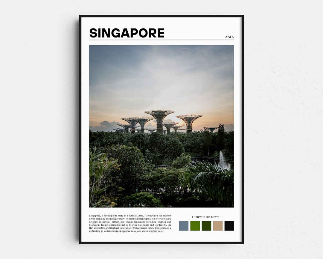 Singapore Print, Singapore Wall Art, Singapore Art Print, Singapore