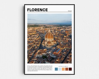 Florence Cathedral Print, Tuscany, Sunrise Aerial Photography, Travel Print, Travel Poster, Italy Art, Europe, Wall Art, Home Decor, Gift