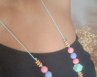 Collier d'allaitement en perles de silicone