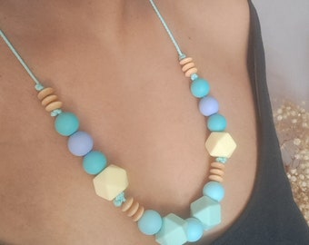 Collier d'allaitement en perles de silicone