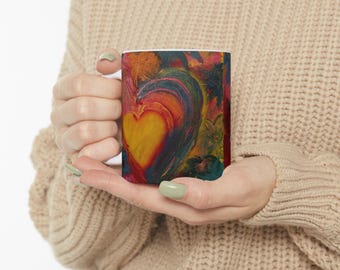 Heart Coffee Cup | Cute Coffee Mug | 110oz Coffee Mug | 15oz Coffee Mug | Heart Mug | Minimalist Love Coffee Mug | Ceramic Coffee Tea Mug