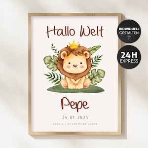 Geburtsposter, Geburtstafel, Download, Geburtsdaten, Geschenk, Geburt, Junge, Mädchen, Ausdrucken, A5, A4, A3, A2