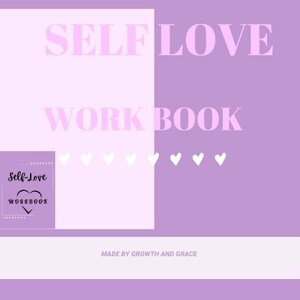 Plantilla de libro de trabajo de amor propio, 26 páginas, descarga digital