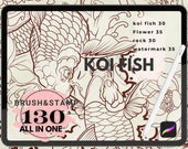 Procreate Koi Fish Brush Set: Japanese Tattoo Art (Digital Download)