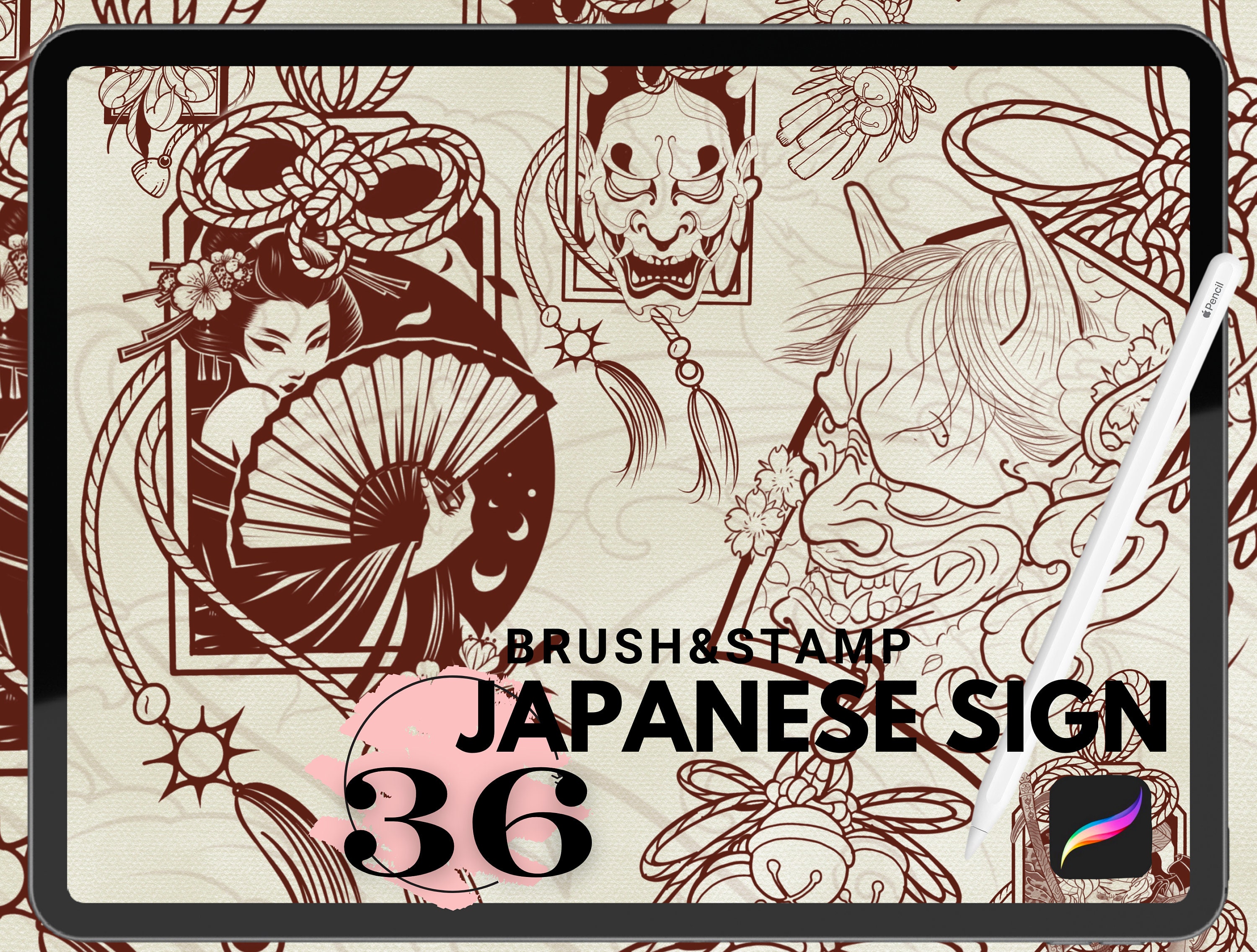 Japanese Ink Wave Tattoo Illustration, image size:3000x2273