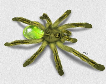 Birthstone Tarantula Fine Art Prints 8 x 12 July-December