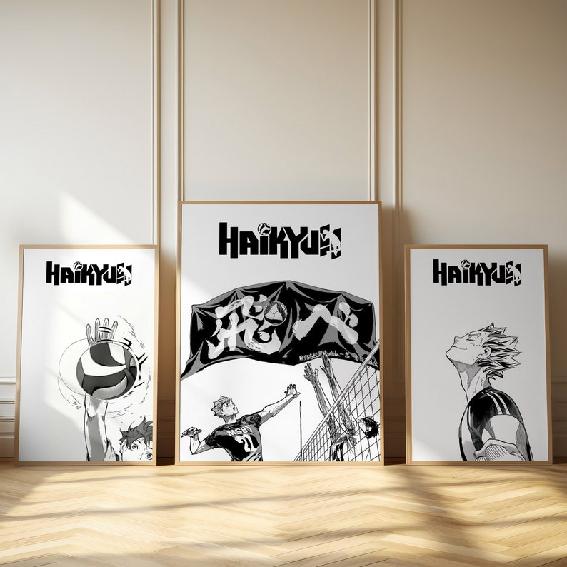 Haikyu Posters 6 Pack, Haikyu Art Anime Wall Print Painting, Haikyu