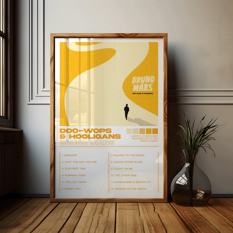 Bruno Mars Posters 3 Pack, Bruno Mars Albums Art Cover Wall Print Painting, Bruno Mars Poster