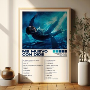 Cruz Cafune 3 Posters, Cruz Cafune 3 Album Art Cover Wall Print Painting, Cruz Cafune 3 Album Cover Posters, Me Muevo Con Dios Album, Cruzzi imagen 5