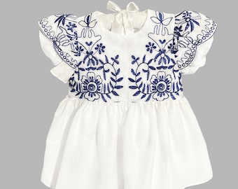 Baby Dress Pattern PDF: Pleated Ruffle Sleeve Dress (6-24 Months)