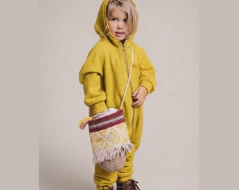 Teddy Kids Jumpsuit Pattern | Hooded Unisex Romper PDF 1-5Y | Cozy Toddler Onesie Sewing Pattern