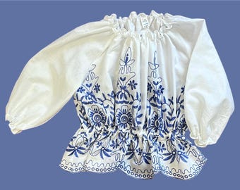 Girls' Airy Sleeve Blouse Sewing Pattern: Sizes 1-5 Years (Digital Download)