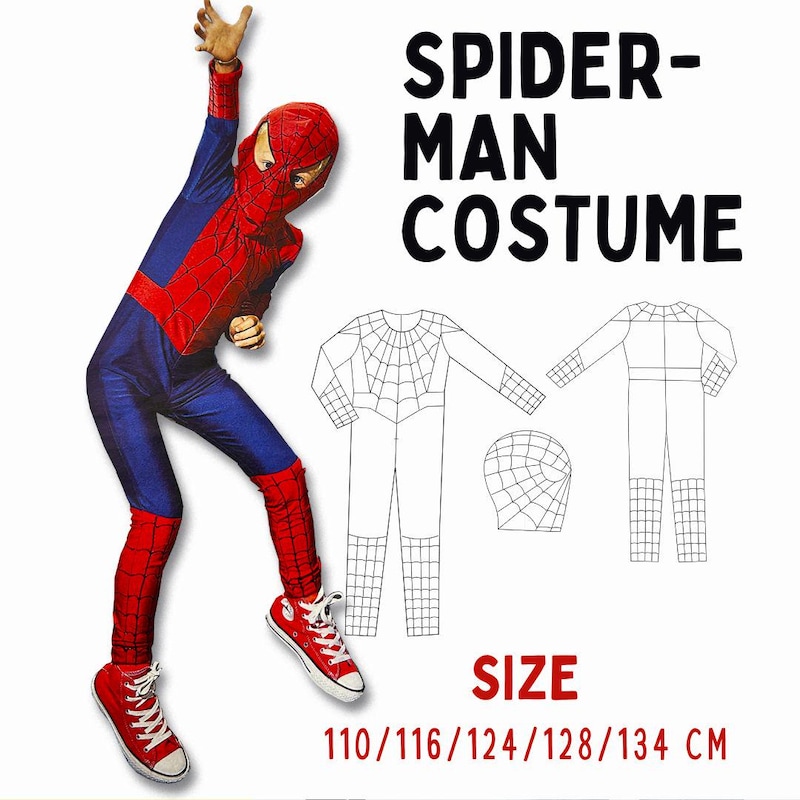 Spiderman Mask Pattern Template - Etsy