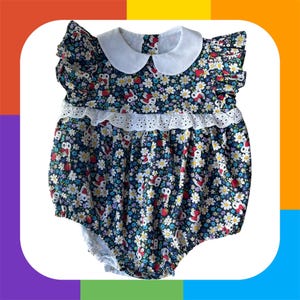 Pattern Romper - combo for girl PDF pattern kids  for sizes 6-9-12-18 months Immediate download sewing pattern Body Baby