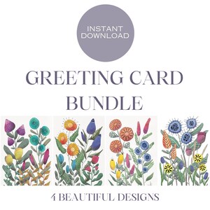 Cartoline botaniche stampabili, disegni floreali, illustrazioni botaniche, biglietti d'auguri, download istantaneo, fiori, regalo stampabile