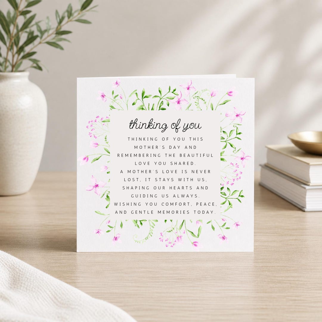 Thinking of You Mother’s Day Card for Loss of Mom, Sympathy Mother’s ...