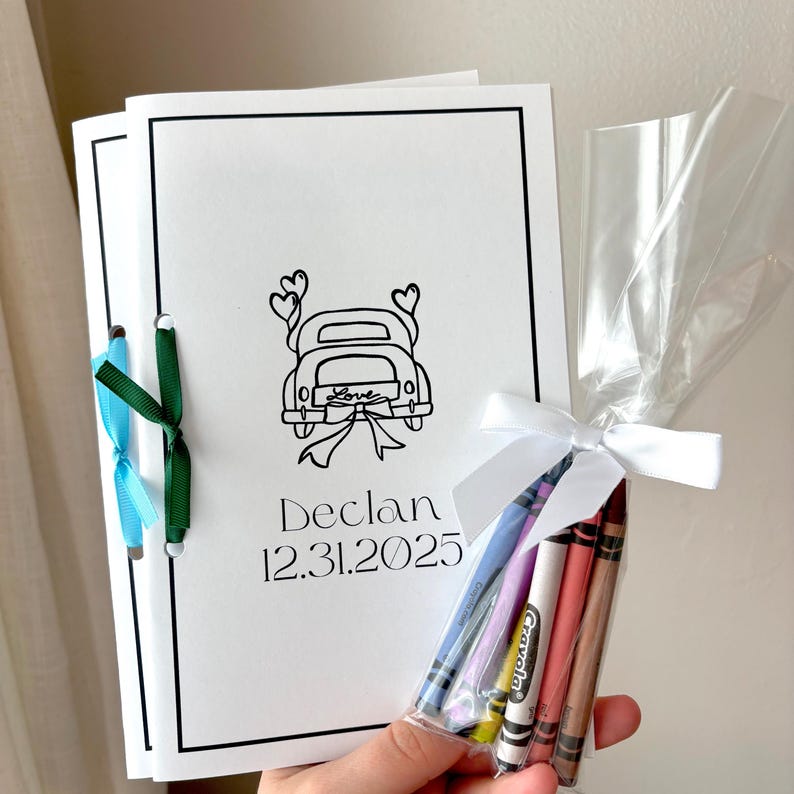 Wedding Activity Busy Book Kids Party Gifts for Children at Weddings Custom Name Wedding Favors for Kids Coloring Wedding Booklet Children Bild 16