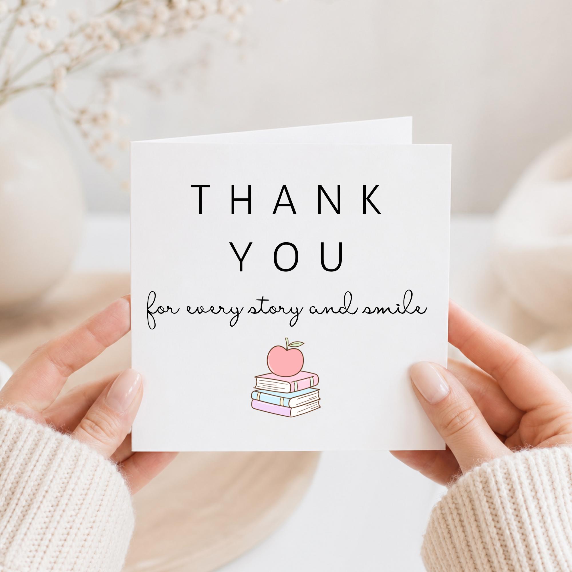 Librarian Appreciation Card Printable 5x5, Thank You Librarian Card ...
