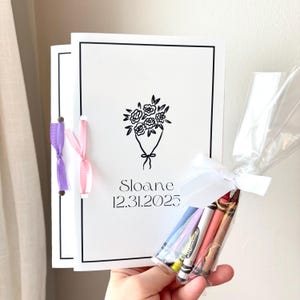 Wedding Activity Busy Book Kids Party Gifts for Children at Weddings Custom Name Wedding Favors for Kids Coloring Wedding Booklet Children Bild 6