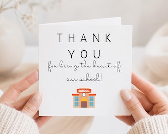 Tarjeta de agradecimiento para el director/a (imprimible, 5x5), tarjeta de agradecimiento al director/a, regalo de agradecimiento para el líder escolar, tarjeta de fin de año.