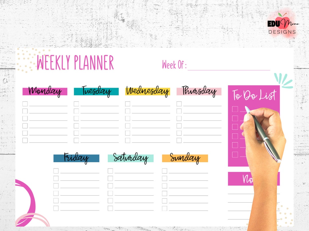 Plan You Week Plan Your Week Printable - Etsy