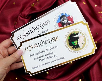 Personalised Scratch Off Foil Theatre/Event/Concert Ticket