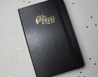 Vegan Leather A5 ‘Come hear the music play’ Cabaret The Musical Notebook