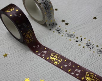 Gold Foiled Theatre Washi Tape