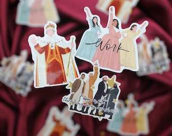 Hamilton The Musical Stickers - Skylar Sisters - King George - I am not throwing away my shot