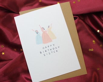 Hamilton The Musical Happy Birthday Sister Birthday Card