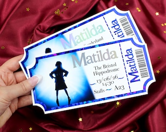 Personalised Matilda The Musical Gift Foil Ticket