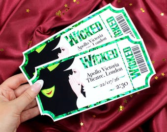 Personalised Wicked The Musical Gift Foil Ticket