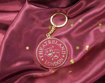 Theatre Land London Gold Enamel Keyring
