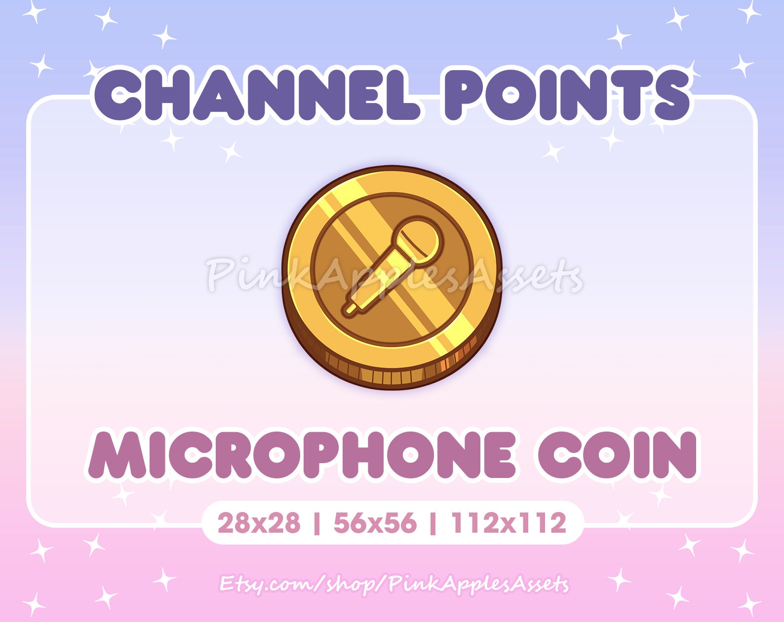 Microphone Coin Channel Points Icon/emote for Twitch - Instant Download! -  Etsy