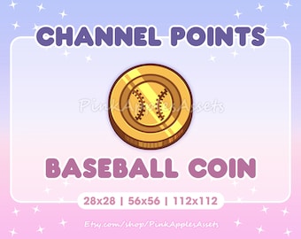 Baseball Coin Channel Points Icon/Emote for Twitch - Instant Download!