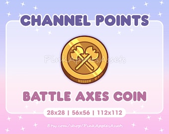 Viking Battle Axes Coin Channel Points Icon/Emote for Twitch - Instant Download!