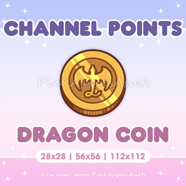 Dragon Coin Channel Points Icon/Emote for Twitch - Instant Download!