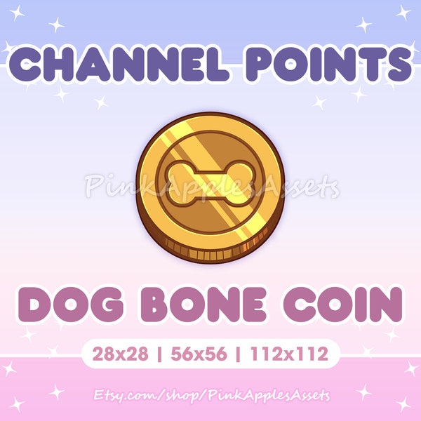 Dog Bone Channel Points Icon/Emote for Twitch - Instant Download!