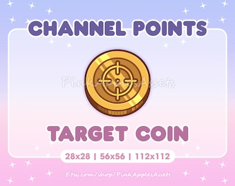 Aim Target Coin Channel Points Icon/Emote for Twitch - Instant Download!