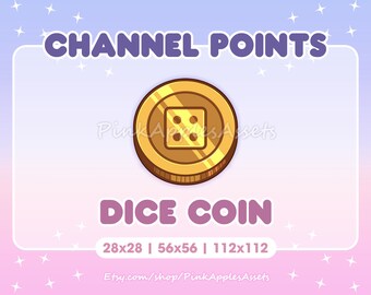 Dice Coin Channel Points Icon/Emote for Twitch - Instant Download!