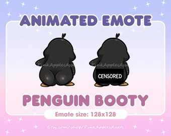 Animated Penguin Booty Emote for Discord/Youtube/Kick - Instant Download!
