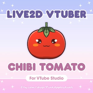 Chibi Tomato Live2D Vtuber Model for VTube Studio - Instant Download!