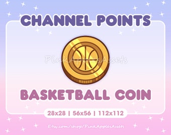 Basketball Coin Channel Points Icon/Emote for Twitch - Instant Download!