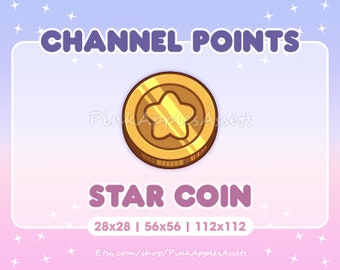 Star Coin Channel Points Icon/Emote for Twitch - Instant Download!