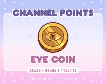 Eye Coin Channel Points Icon/Emote for Twitch - Instant Download!