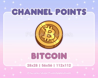 Bitcoin Channel Points Icon/Emote for Twitch - Instant Download!
